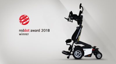 รถเข็นวีลแชร์ไฟฟ้าปรับยืน รุ่น EvO Altus ได้รับรางวัล Red Dot Winners สำหรับปี 2018 ในด้านการออกแบบผลิตภัณฑ์