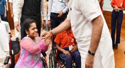 Raksha Bandhan with PM Modi