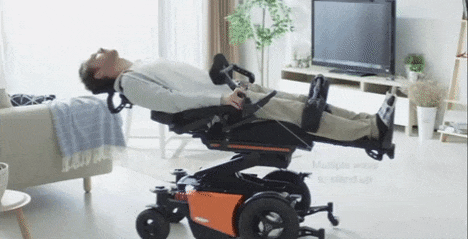 evo altus power wheelchair lying to stading