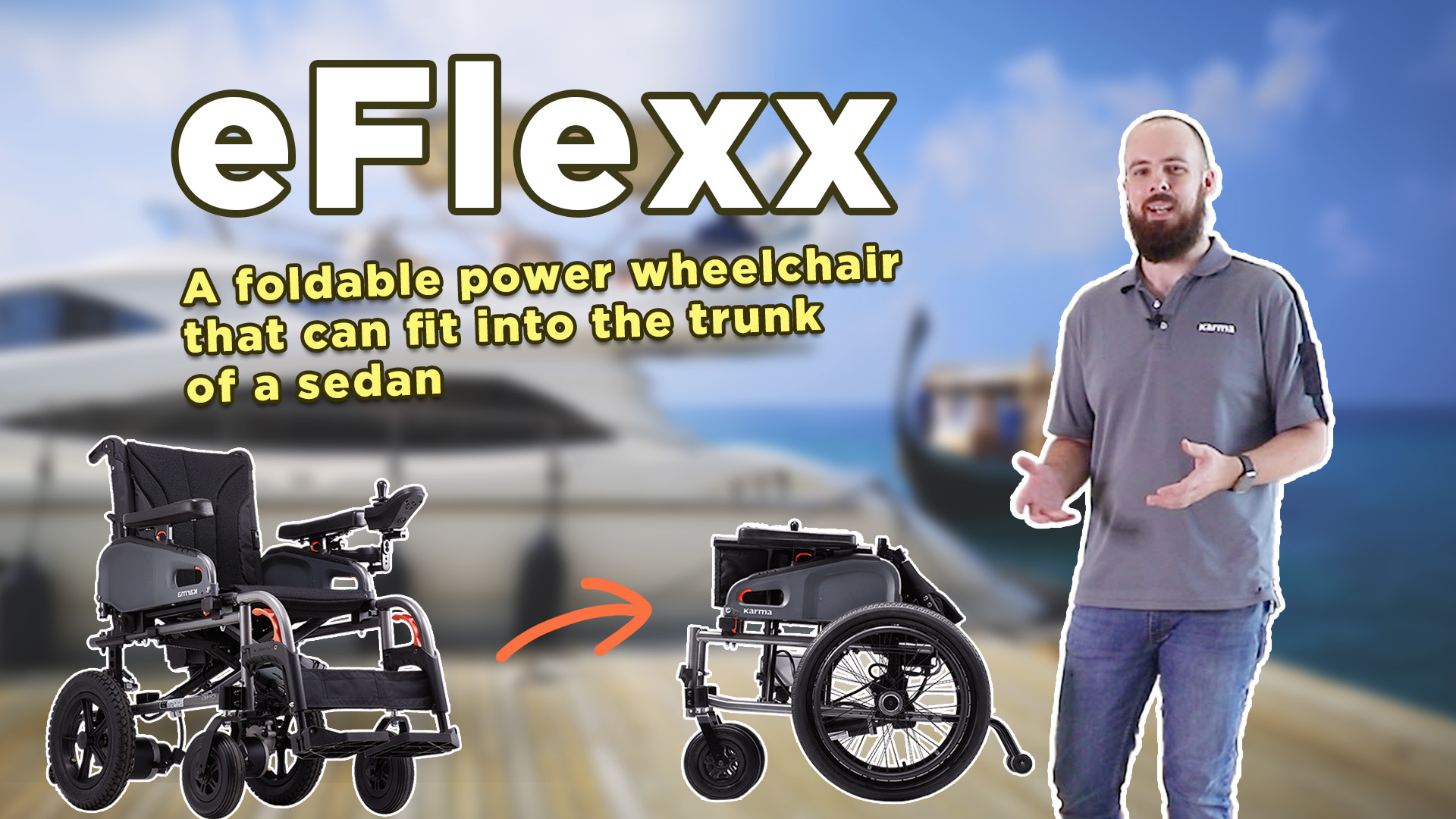 eFlexx- Adjustable Folding Power Wheelchair